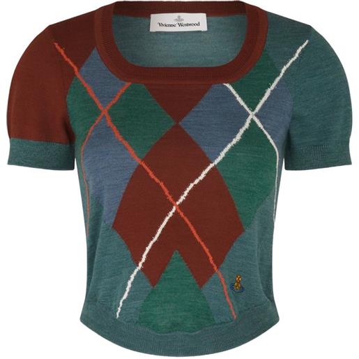 Vivienne Westwood t-shirt a rombi - verde