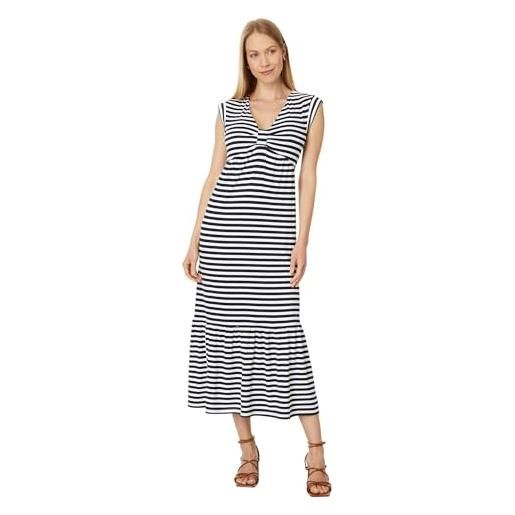Tommy Hilfiger tiered stripe midi dress vestito casual donna