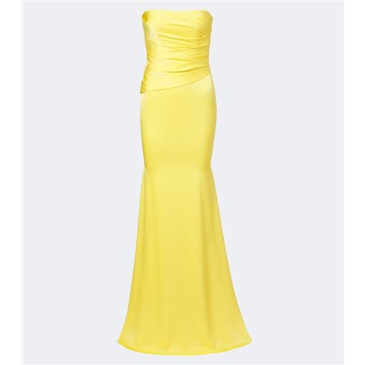 Alex Perry abito lungo bustier in crêpe di raso