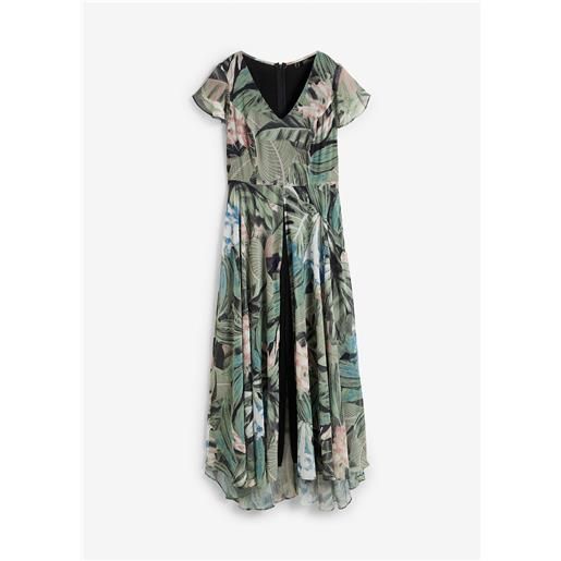 bonprix tuta elegante con mantellina in chiffon-verde