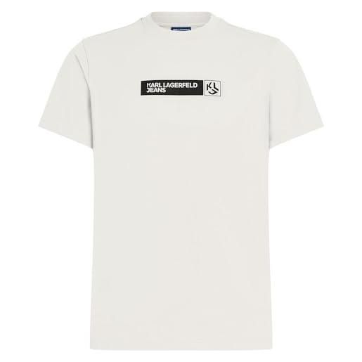 Karl lagerfeld jeans uomo slim graphic t-shirt white m