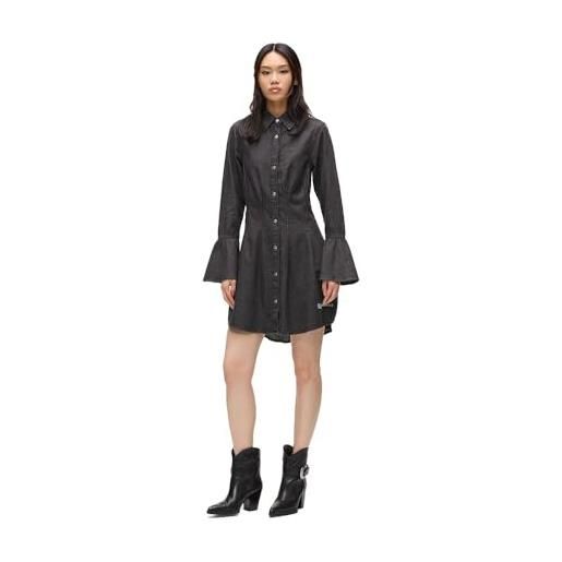 Karl lagerfeld jeans donna wide sleeve denim dress washed black xl