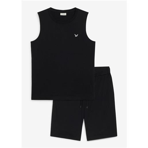 bonprix canotta e pantaloni corti (set 2 pezzi)-nero