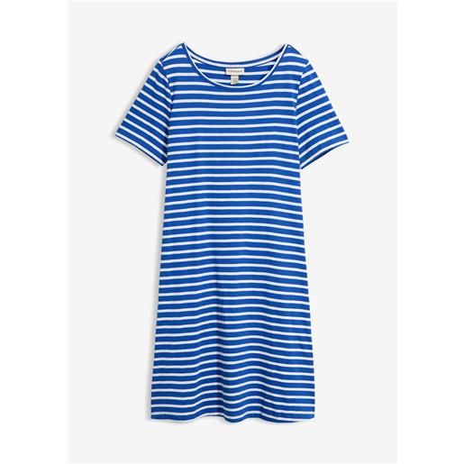 bonprix abito di jersey in filato fiammato di cotone-blu