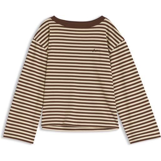 BOSS maglia a righe in jersey di cotone con vestibilità relaxed, a disegni