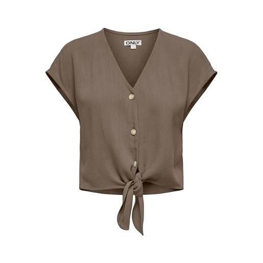 ONLY onlsiesta ss knot lin bl shirt pnt noos