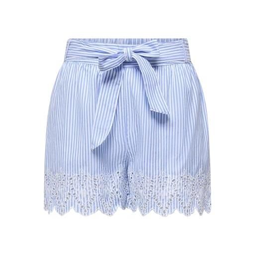 ONLY onltulum emb loose belt shorts wvn, serenity, xl donna