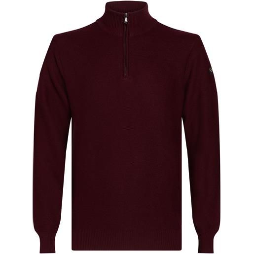 PAUL & SHARK - maglia con zip - bordeaux