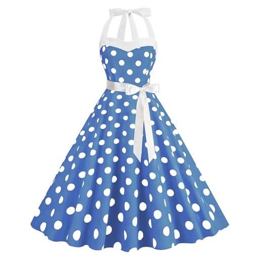 Max. Toonrain abito da donna anni 50 a pois, abito vintage da cocktail, da sera, da festa, abito elegante per adulti, m