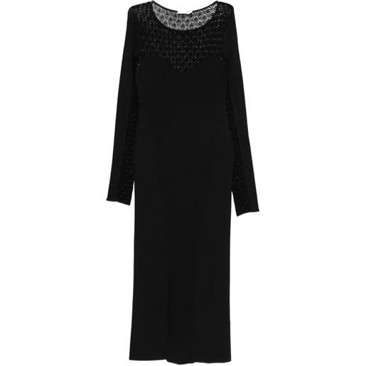 Patrizia Pepe abito midi in maglia - nero