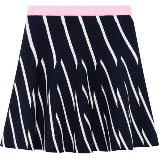 MSGM minigonna a righe diagonali - blu