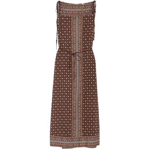 DÔEN amarante midi dress - marrone