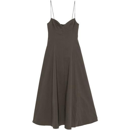 St. Agni abito midi cami con inserti - marrone
