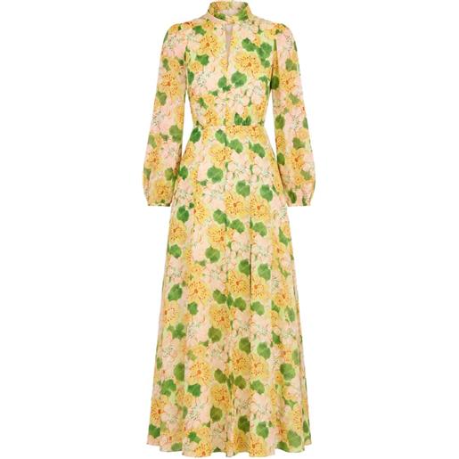 Saloni abito jaclyn a fiori - giallo