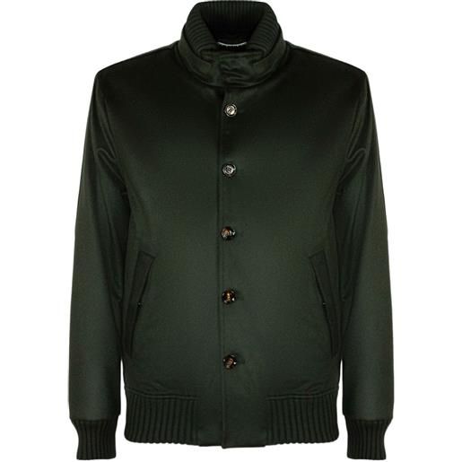 Kired cashmere bomber jacket - verde