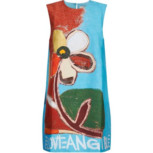 ALEMAIS x karlee mackie (mlak) abito corto lenny con decorazione - blu