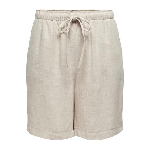 ONLY pantaloncini da donna onlsiesta vita media pantaloncino taglio ampio, raggio di luna, xl