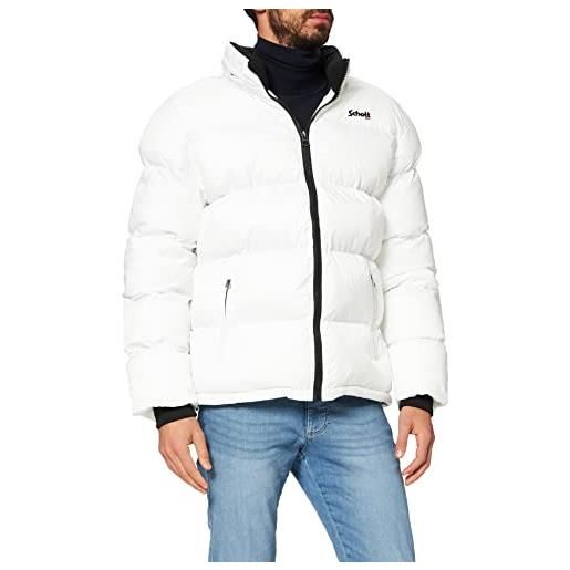 Schott NYC idaho, piumino con cerniera a collo alto unisex - adulto, bianco, m