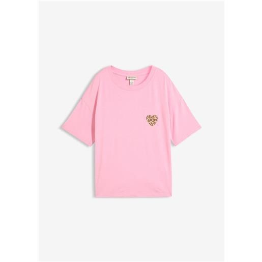 bonprix maglia cropped in misto viscosa elasticizzato-rosa