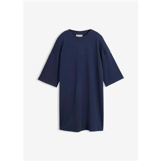 bonprix abito oversize in maglina di cotone biologico pesante-blu