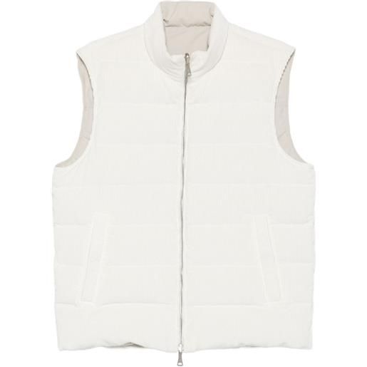 Eleventy gilet a coste - bianco