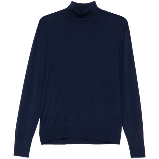 Eleventy maglione a collo alto in lana - blu