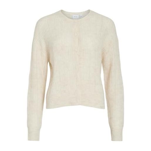 Vila vipretty o-neck pointelle cardigan vipretty - cardigan pointelle con scollo rotondo donna (pacco da 1)