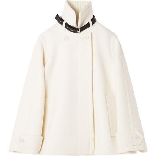 Lanvin cappotto doppiopetto con fibbia - bianco