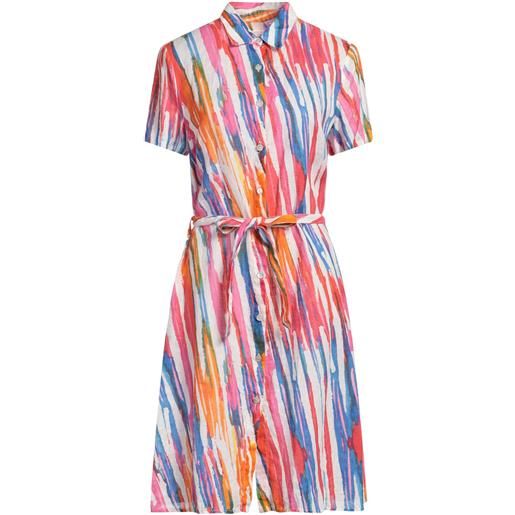 120% LINO - vestito chemisier - fucsia