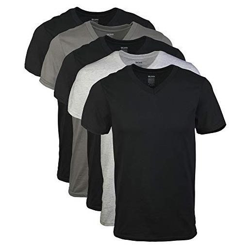 Gildan t-shirt da uomo con scollo a v, confezione multipla, stile g1103, l