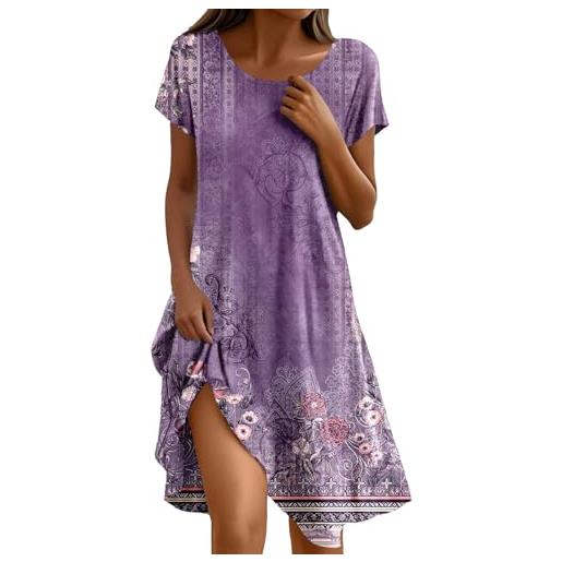 Generico vestiti estivi donna abito estivo vestitino cotone abitino estate casual vestito tubino corto prendisole boho curvy abiti abitini leggero vestitini elegante