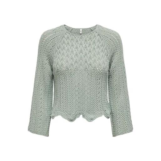 ONLY onlnola life - maglione 3/4 knt noos, giadeite. , m