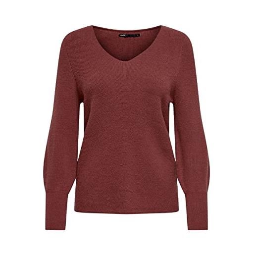 Only maglione da donna onlatia, rosso minerale. Dettagli: mélange, xl