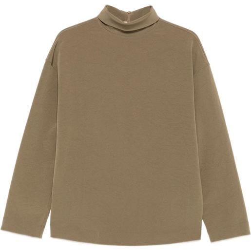Nanushka top con collo a lupetto e maniche lunghe - marrone