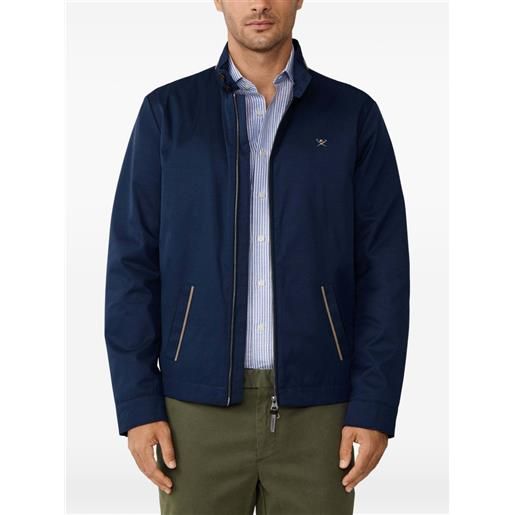 Hackett London giacca harrington con logo - blu