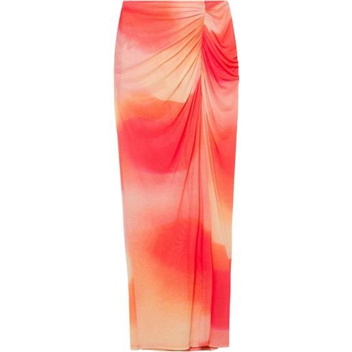 SIMKHAI gonna lunga kensingten con ruches - arancione