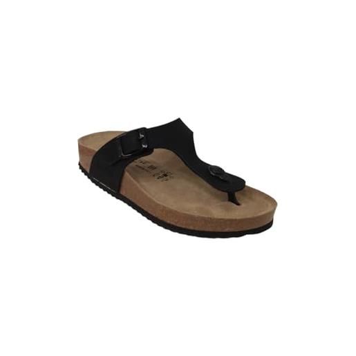 Goldstar gs1572 infradito donna con fibbia regolabile e plantare anatomico bio soft ammortizzato. Ideale per ogni occasione (nero, sistema taglie calzature eu, adulto, donna, numero, media, 36)