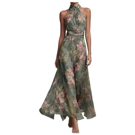 Generico abito da sera da donna - 2026 lungo spalle scoperte da cocktail motivo floreale vestito linea ad a abito in tulle elegante per matrimonio maxi abito da ballo abito da ballo abito da ballo da donna