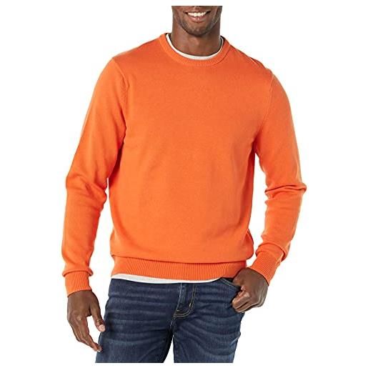 Amazon Essentials maglione girocollo da uomo (disponibile nelle taglie big & tall), arancione, l