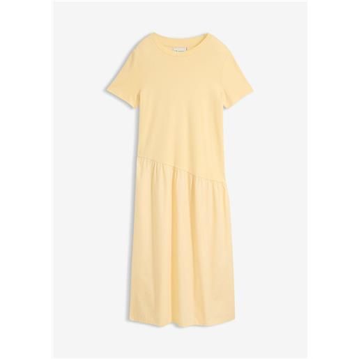 bonprix abito in maglina con materiali misti-giallo