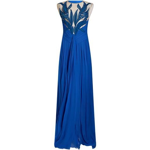 ALBERTA FERRETTI - vestito in seta - blu china