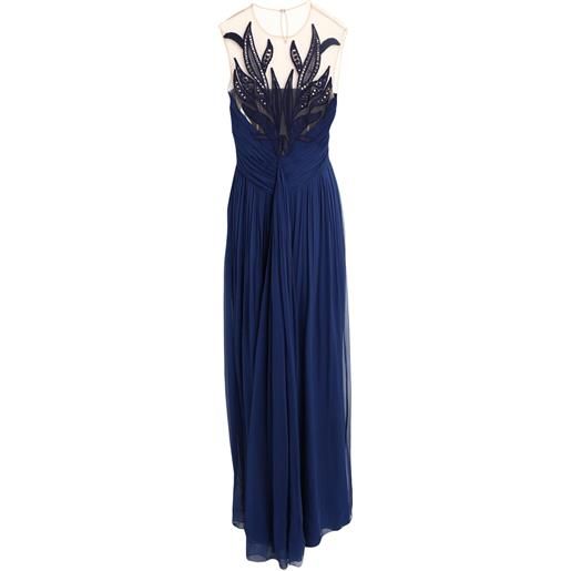 ALBERTA FERRETTI - vestito in seta - blu navy