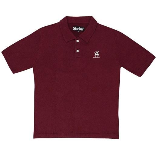 Sinclair polo con logo ricamato - burgundy