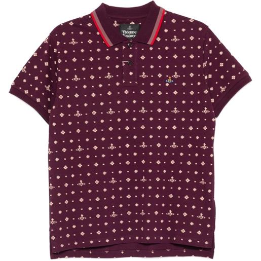 Vivienne Westwood polo con stampa - viola