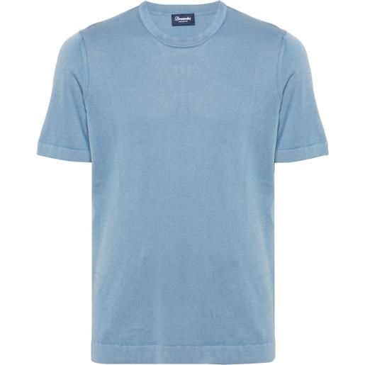 Drumohr t-shirt girocollo a maniche corte - blu