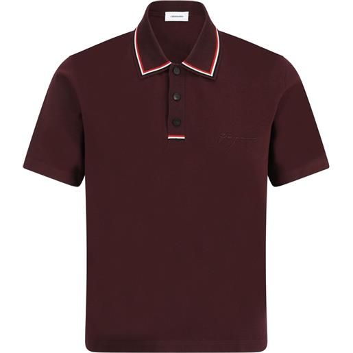 Ferragamo polo autograph - rosso