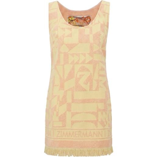 ZIMMERMANN abito corto solstice con motivo geometrico - giallo