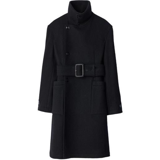 LEMAIRE cappotto aderente a portafoglio in misto lana e alpaca - nero