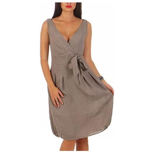 malito more than fashion malito abito di lino leggero abito estivi 8147 donna