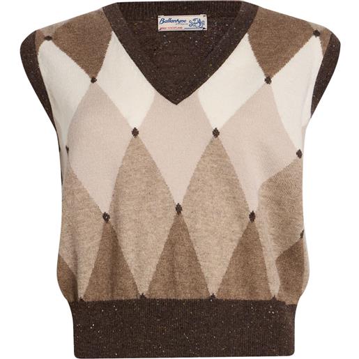 BALLANTYNE - maglia gilet - tortora